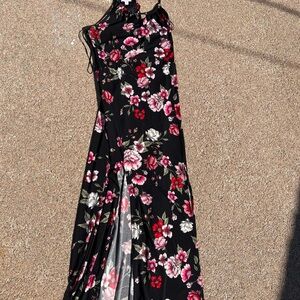 Floral Black Maxi Dress